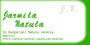 jarmila matula business card